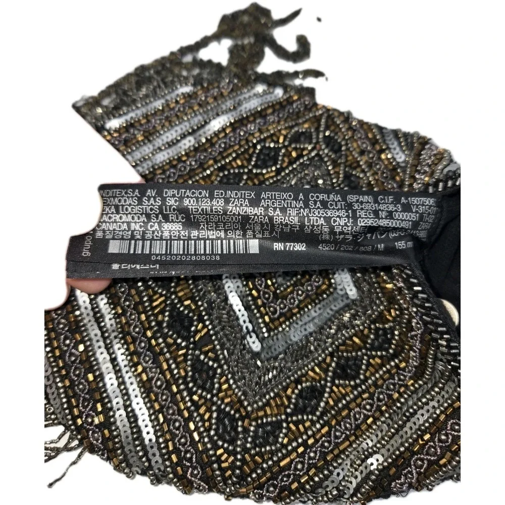 Zara Beaded Fringe Evening Clutch 7